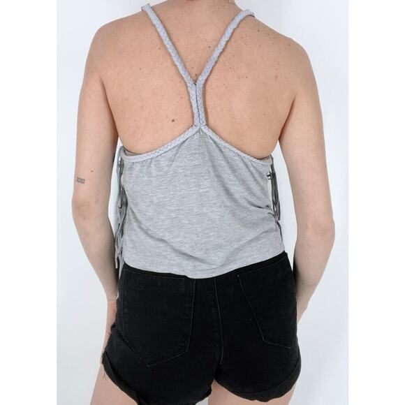 Freeze West Coast Warriors Gray Fringed Tank Top Size Small - Picture 2 of 3